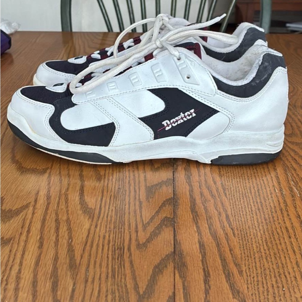Dexter White and Black Men's Bowling Shoes